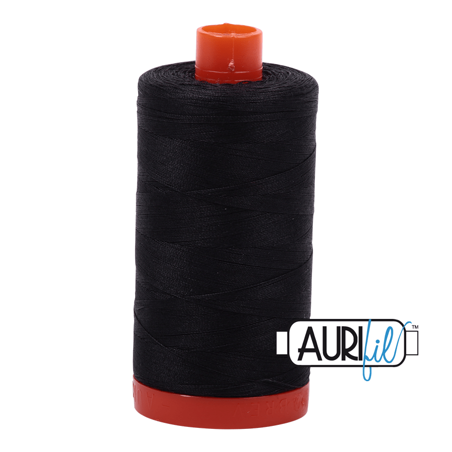 Aurifil Cotton Mako Thread - 50wt - 1300m Spool - Very Dark Grey - MK50SP4241
