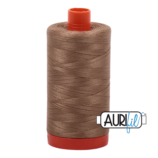 Aurifil Cotton Mako Thread - 50wt - 1300m Spool - Toast - MK50SP6010