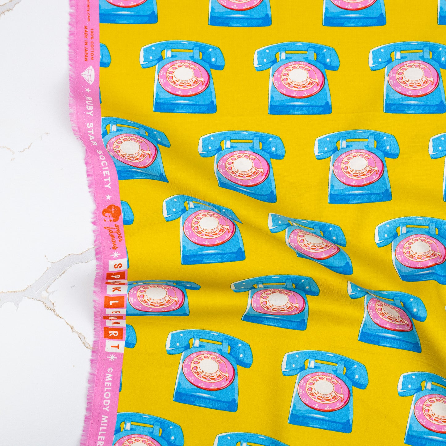 Sparkle Mart - Telephones in Golden Hour - Melody Miller - RS0121 15 - Half Yard (Preorder)