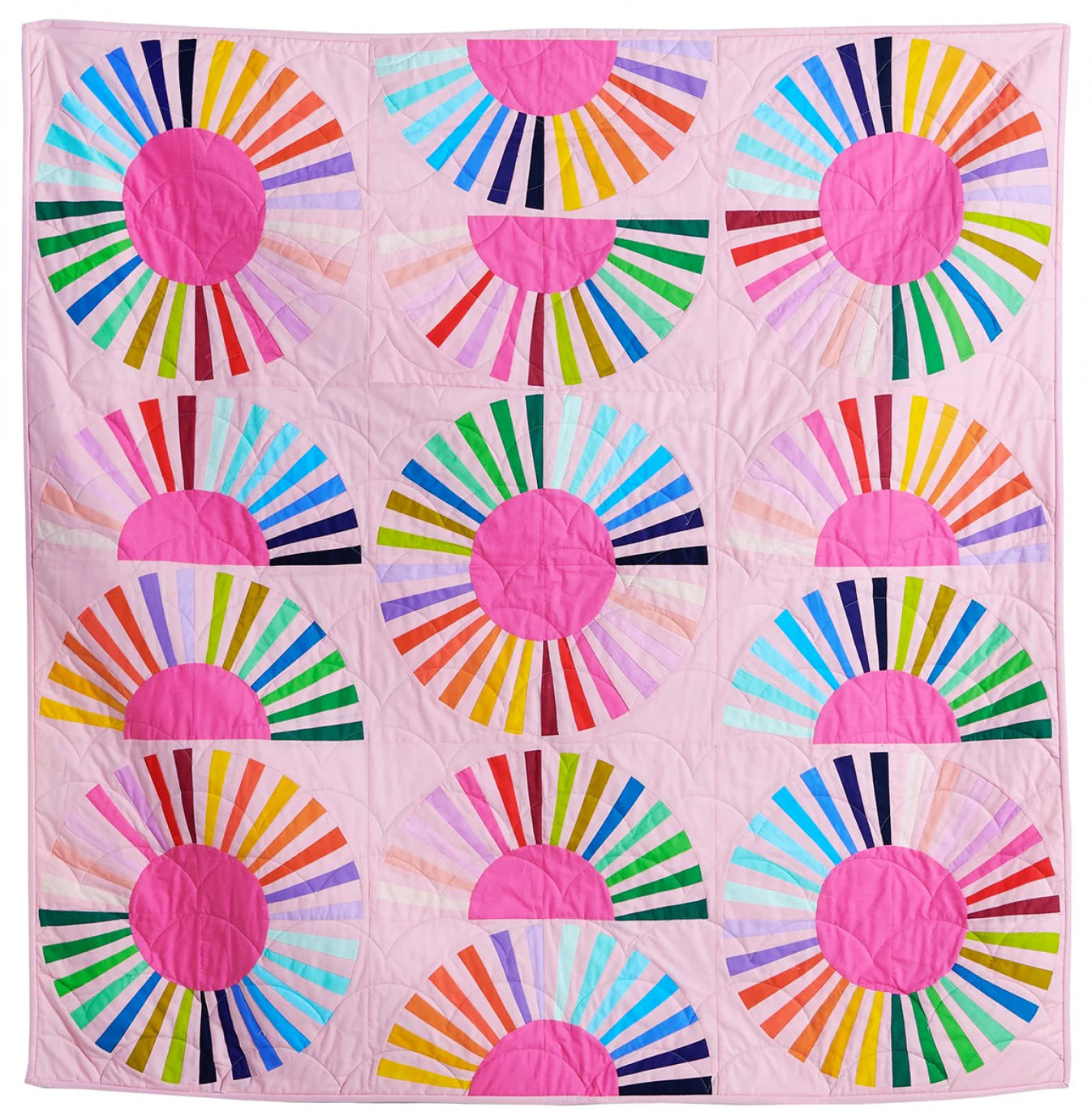 Mod Daisy Quilt Kit by Annabel Wrigley featuring Ruby and Bee Solids