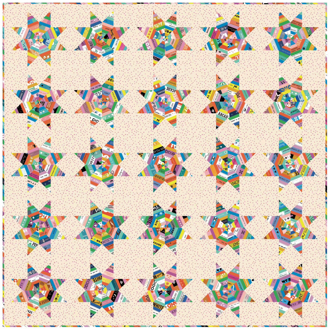 Mystic Rainbow Quilt Kit featuring Selvedge Magic and Starry