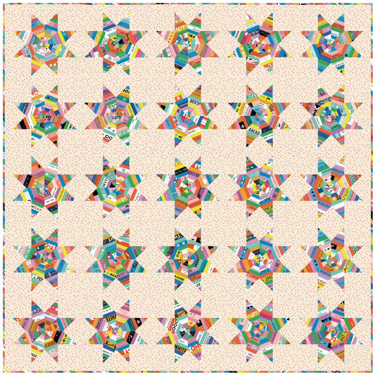 Mystic Rainbow Quilt Kit featuring Selvedge Magic and Starry