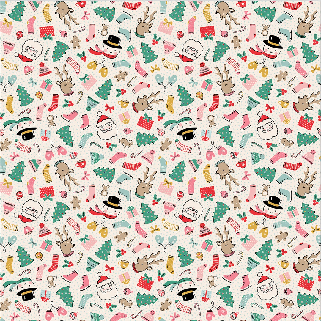 Oh What Fun - Multi Cozy Wishes - OF23300 - Half Yard
