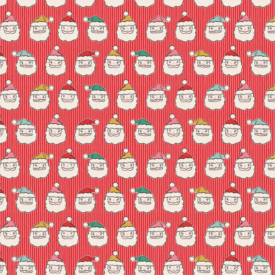 Oh What Fun - Red Santa Heads - OF23318 - Half Yard