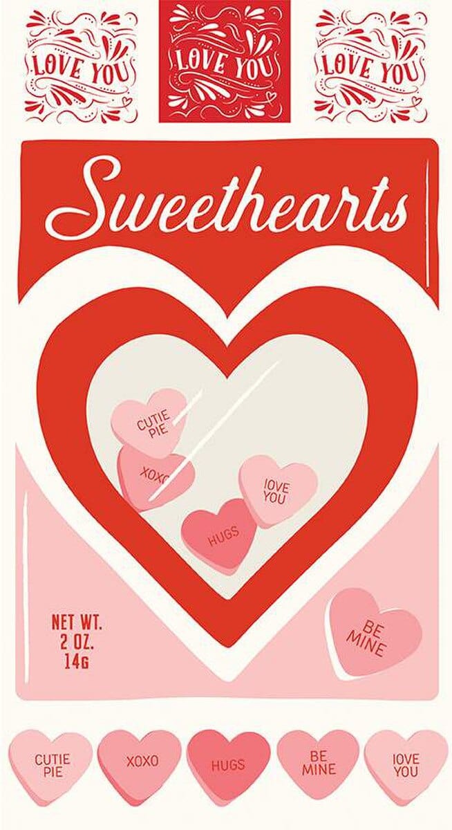 Sweetheart - Sweethearts Panel - My Mind's Eye - P15507-PANEL - 24" X 43" Panel