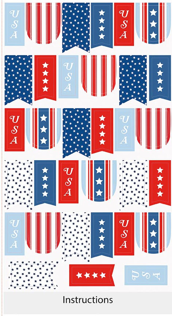 Firecracker Banner Panel - Firecracker by My Mind's Eye - 23.5" x 43.5" Fabric Panel