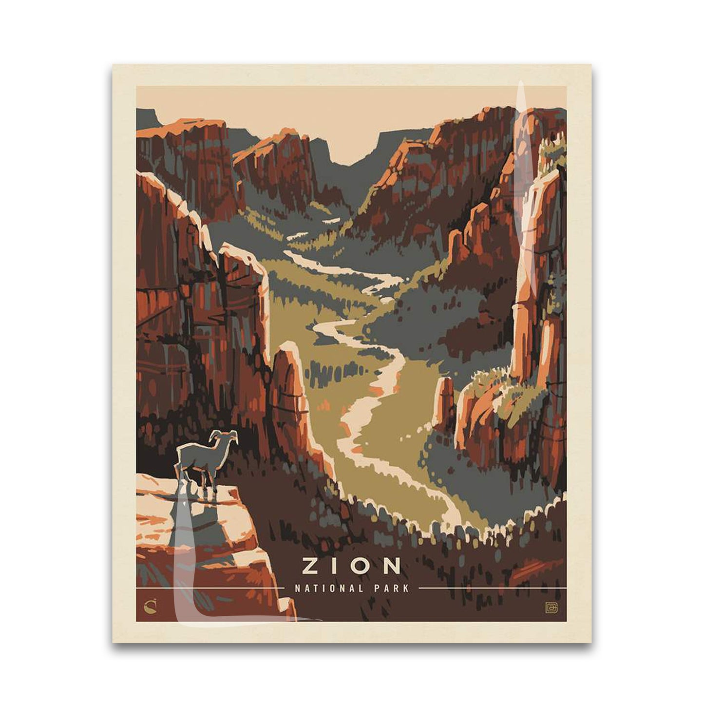 PREORDER - National Parks - 36" X 43.5" Poster Panel Zion - Anderson Design Group - PD13300-ZION - PANEL