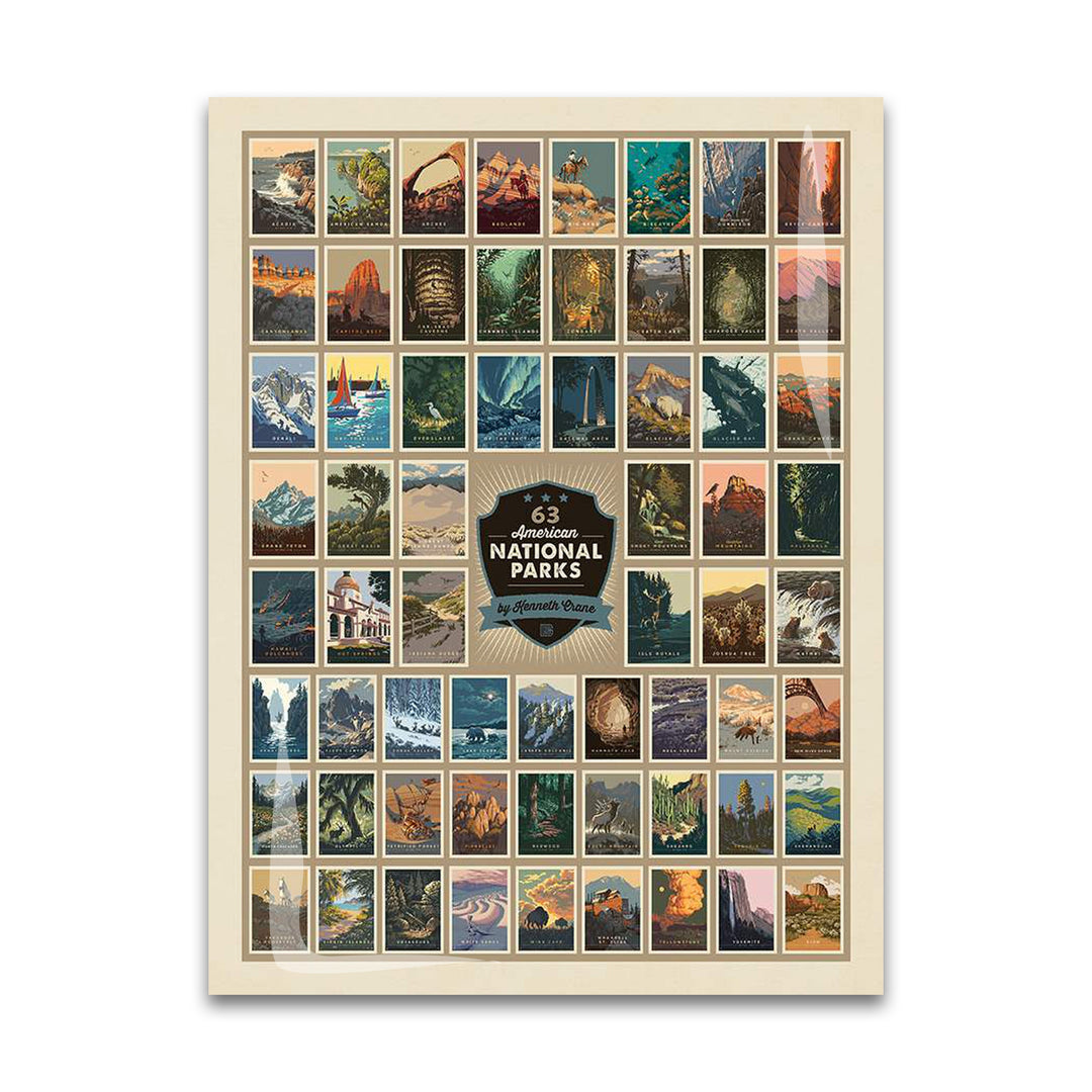 PREORDER - National Parks - 54" X 72" 63 American National Parks Panel - Anderson Design Group - PD13303-PANEL