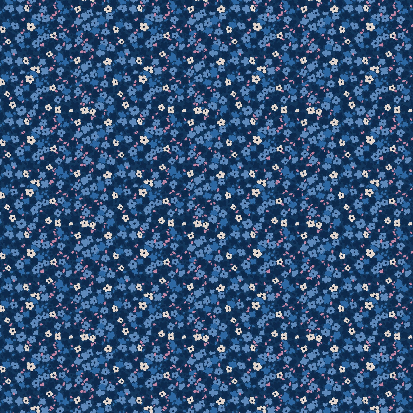 Ditsy in Brambleberry quilting fabric, part of the Petite Prints fabric collection by August Ellery (SKU: PWAE001.BRAMBLEBERRY)