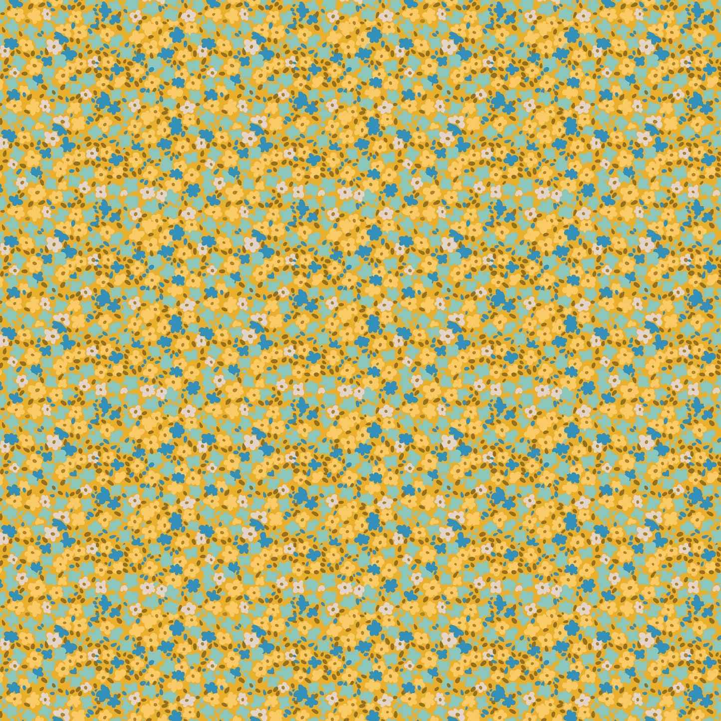 Ditsy in Chamomile quilting fabric, part of the Petite Prints fabric collection by August Ellery (SKU: PWAE001.CHAMOMILE)