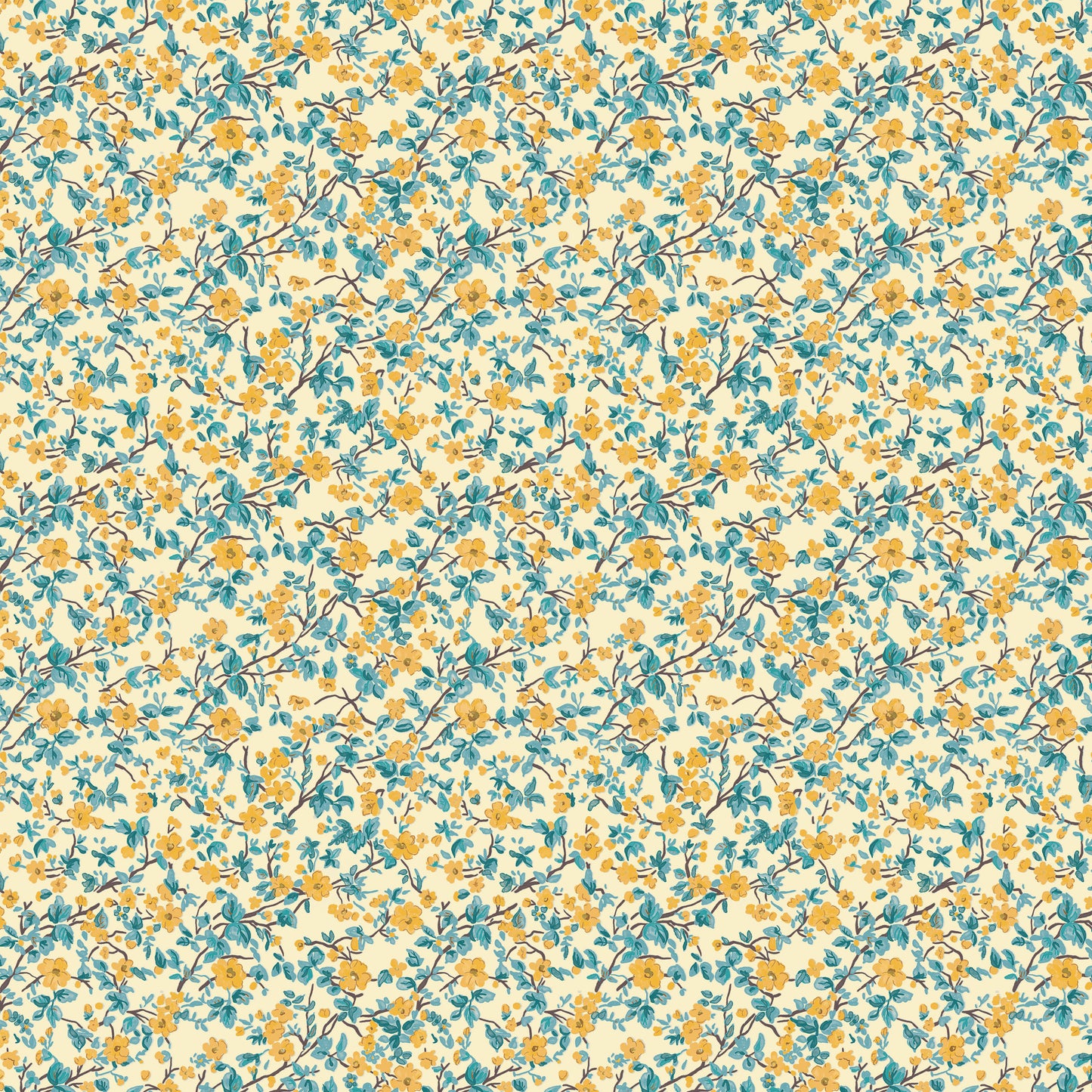 Mrs. Bennet's Bouquet quilting fabric, part of the Stannie & Lloyd fabric collection by August Ellery (SKU: PWAE003.SUN)