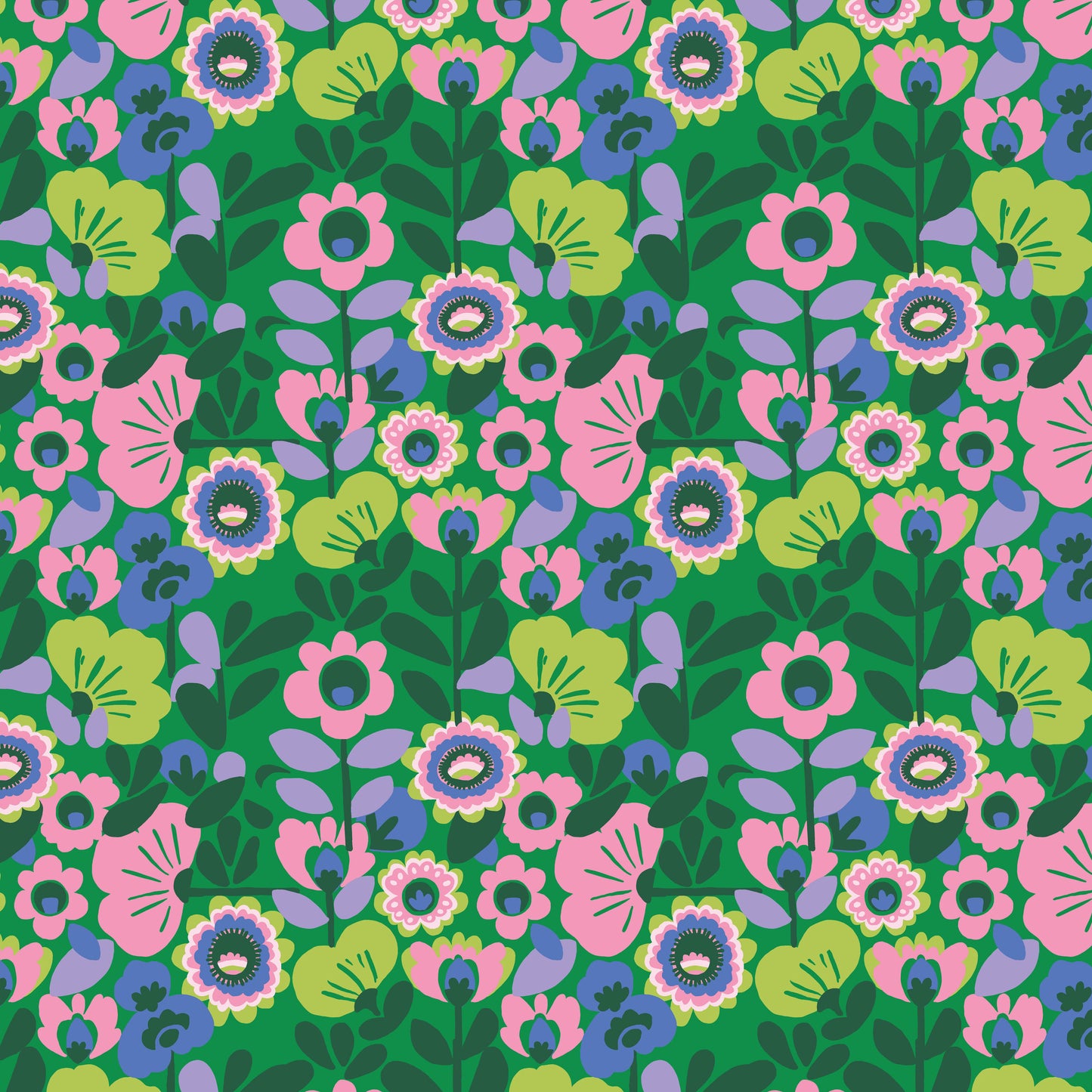 Cucumber Sandwich quilting fabric, part of the Stannie & Lloyd fabric collection by August Ellery (SKU: PWAE010.BASIL)