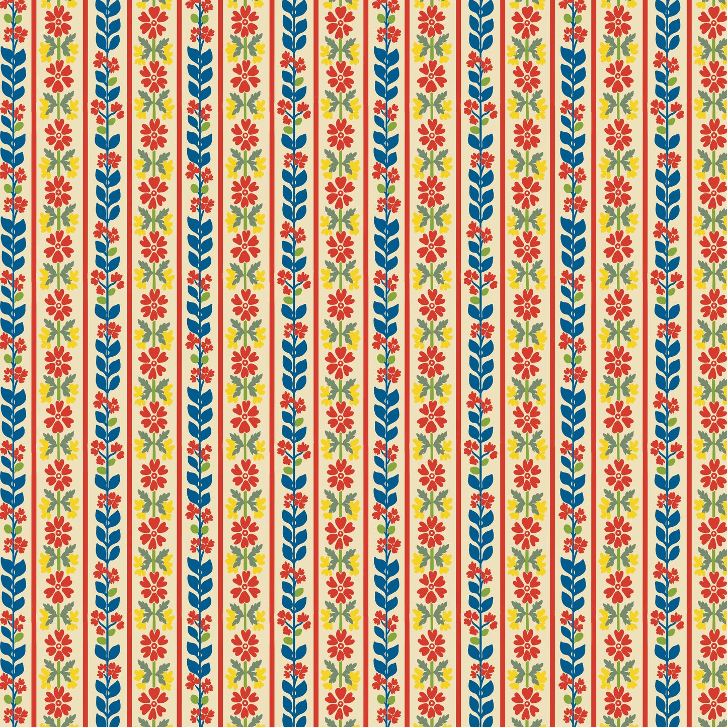 Stripe quilting fabric, part of the Stannie & Lloyd fabric collection by August Ellery (SKU: PWAE015.TEA)