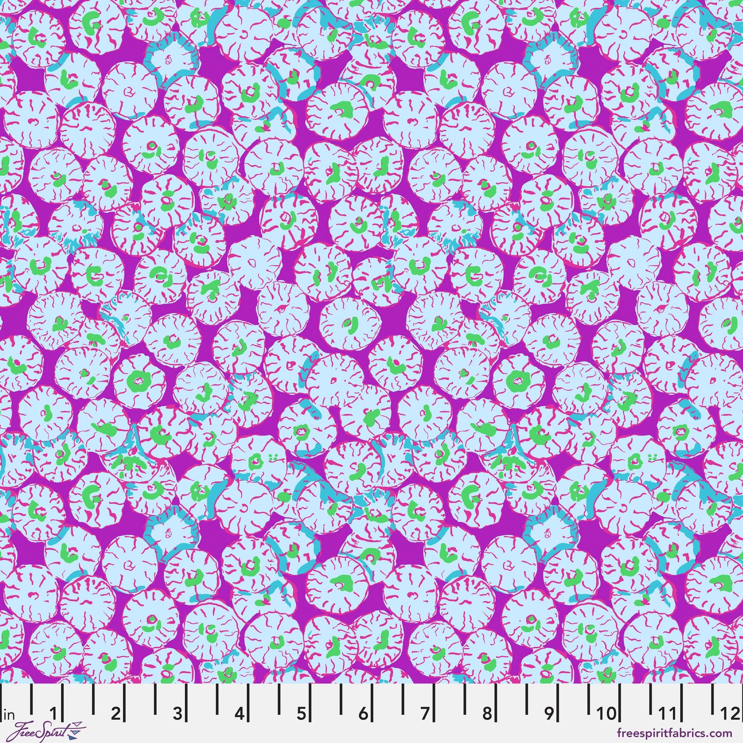 Sand Dollar in Purple quilting fabric, part of the Kaffe Fassett Collective 2026 fabric collection (SKU: PWBM031.PURPLE)