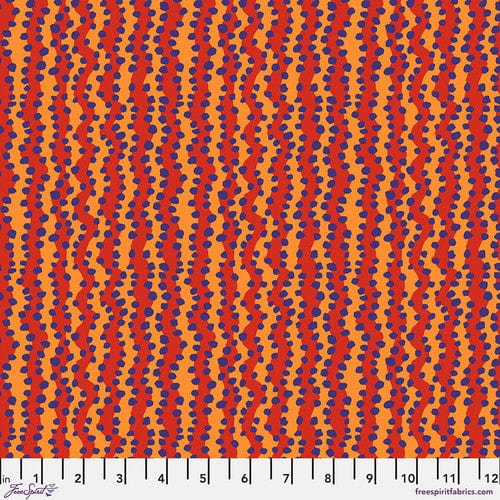 SM Bubble Stripe in Red quilting fabric, part of the Kaffe Fassett Collective fabric collection by Brandon Mably (SKU: PWBM097.RED)