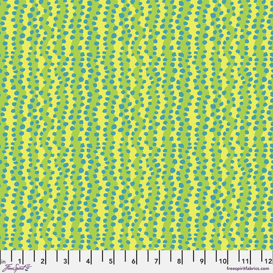 SM Bubble Stripe in Yellow quilting fabric, part of the Kaffe Fassett Collective fabric collection by Brandon Mably (SKU: PWBM097.YELLOW)