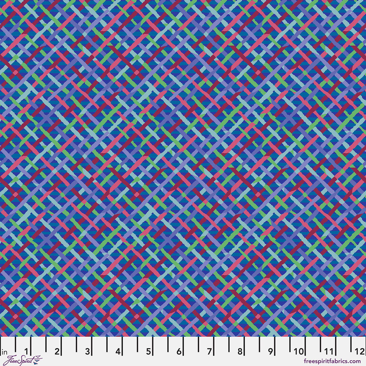SM Mad Plaid Cobalt quilting fabric, part of the Bits & Bobs fabric collection by Brandon Mably (SKU: PWBM109.COBALT)