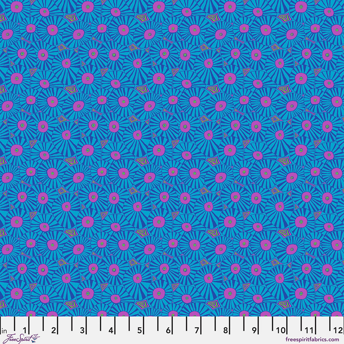 SM Brollies Blue quilting fabric, part of the Bits & Bobs fabric collection by Brandon Mably (SKU: PWBM117.BLUE)