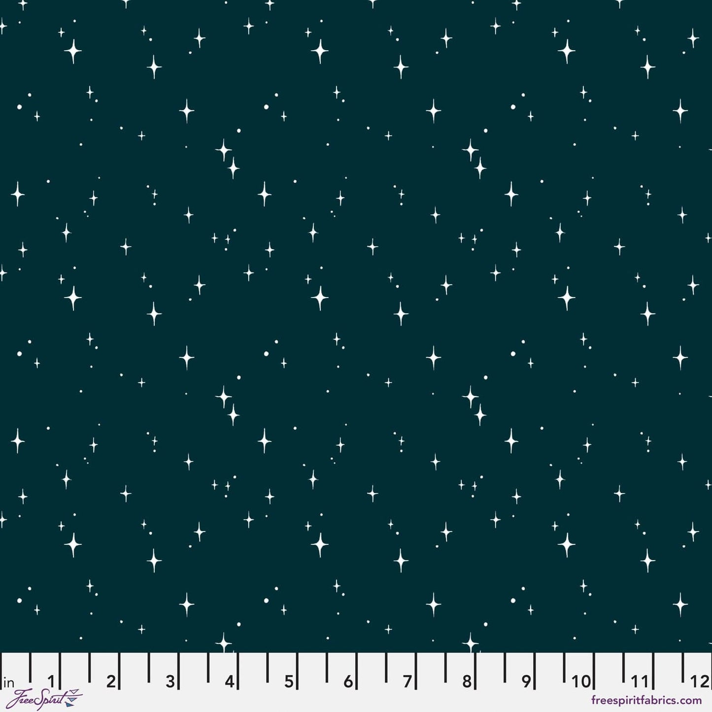 Starlight Star Bright in Navy quilting fabric, part of the 12 Days of Christmas fabric collection by Cori Dantini (SKU: PWCD133.XNAVY)