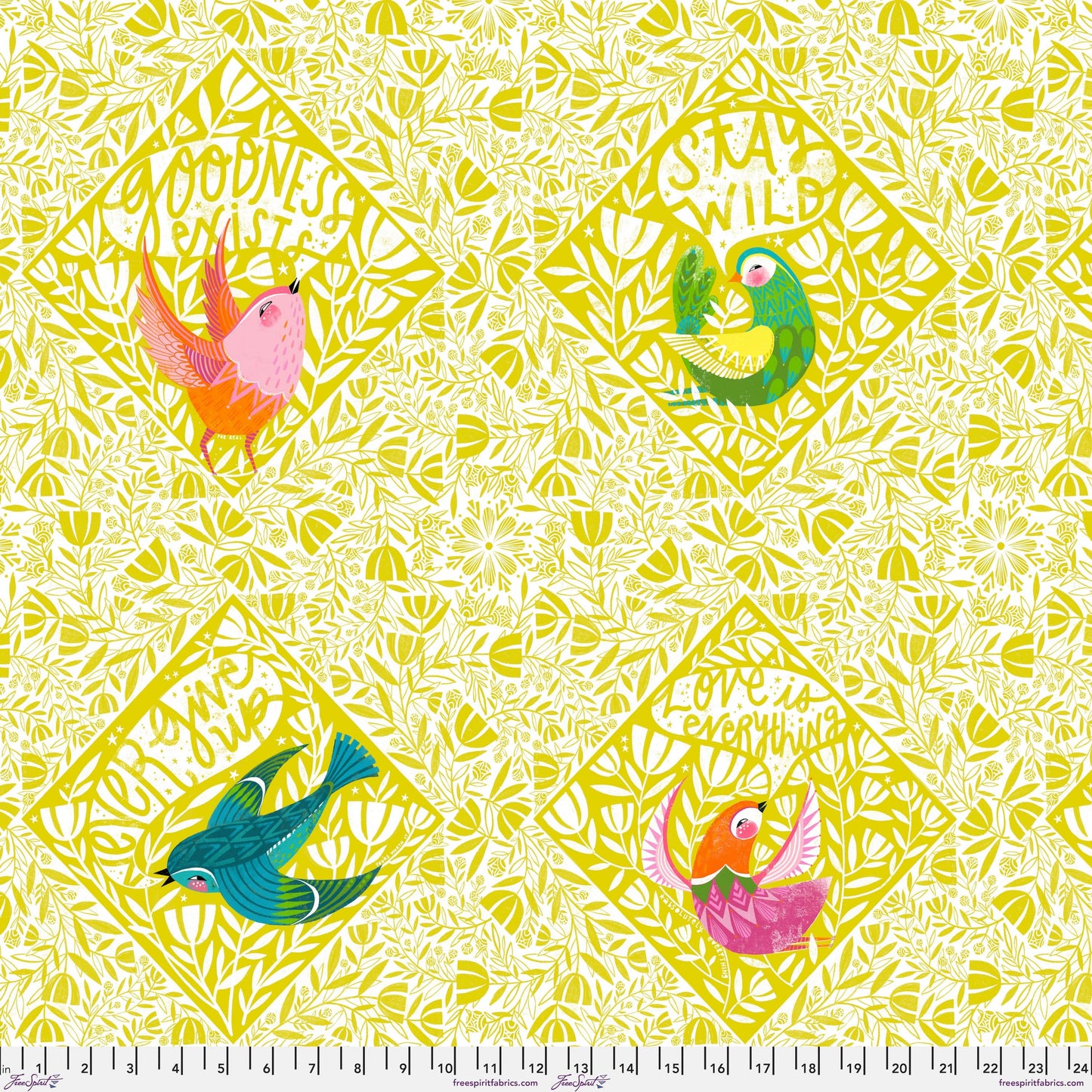 Tile quilting fabric, part of the What the Birds Said fabric collection by Cori Dantini (SKU: PWCD162.XTILE)