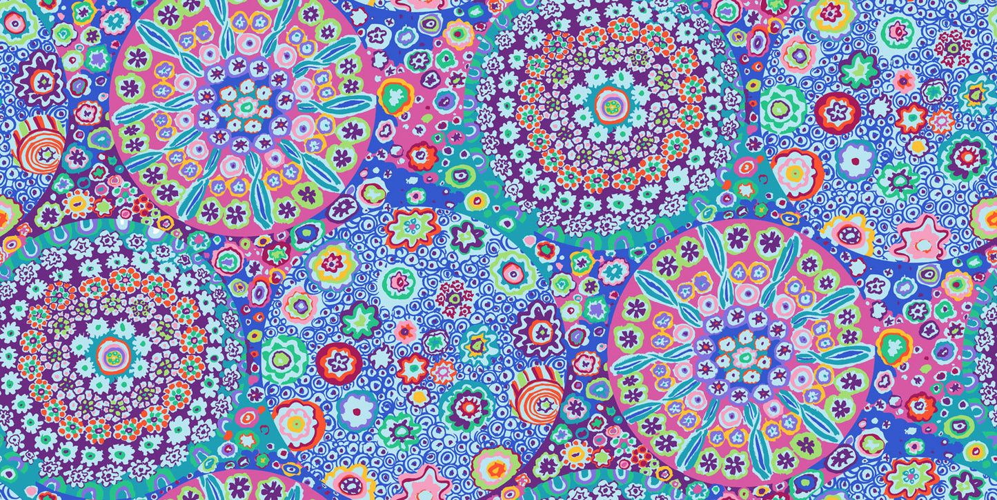 Millefiore in Aqua - Kaffe Fassett Cotton Lawn Collection