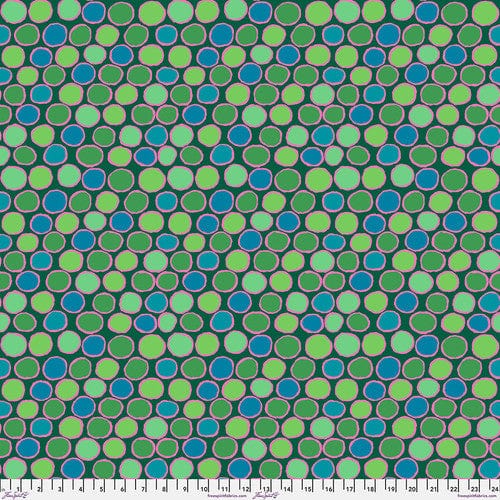 Penny-wise in Green quilting fabric, part of the Kaffe Fassett Collective fabric collection by Kaffe Fassett (SKU: PWGP206.GREEN)