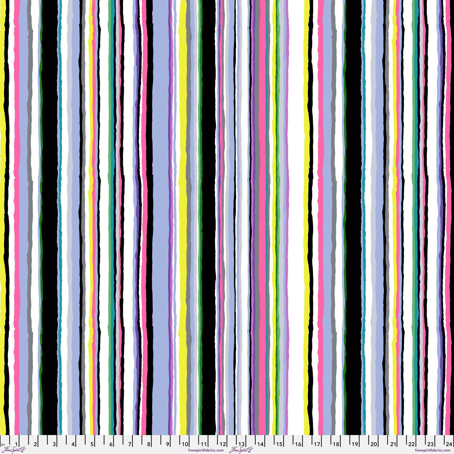 Echo Stripe in Contrast quilting fabric, part of the Kaffe Fassett Collective February 2026 fabric collection (SKU: PWGP209.CONTRAST)