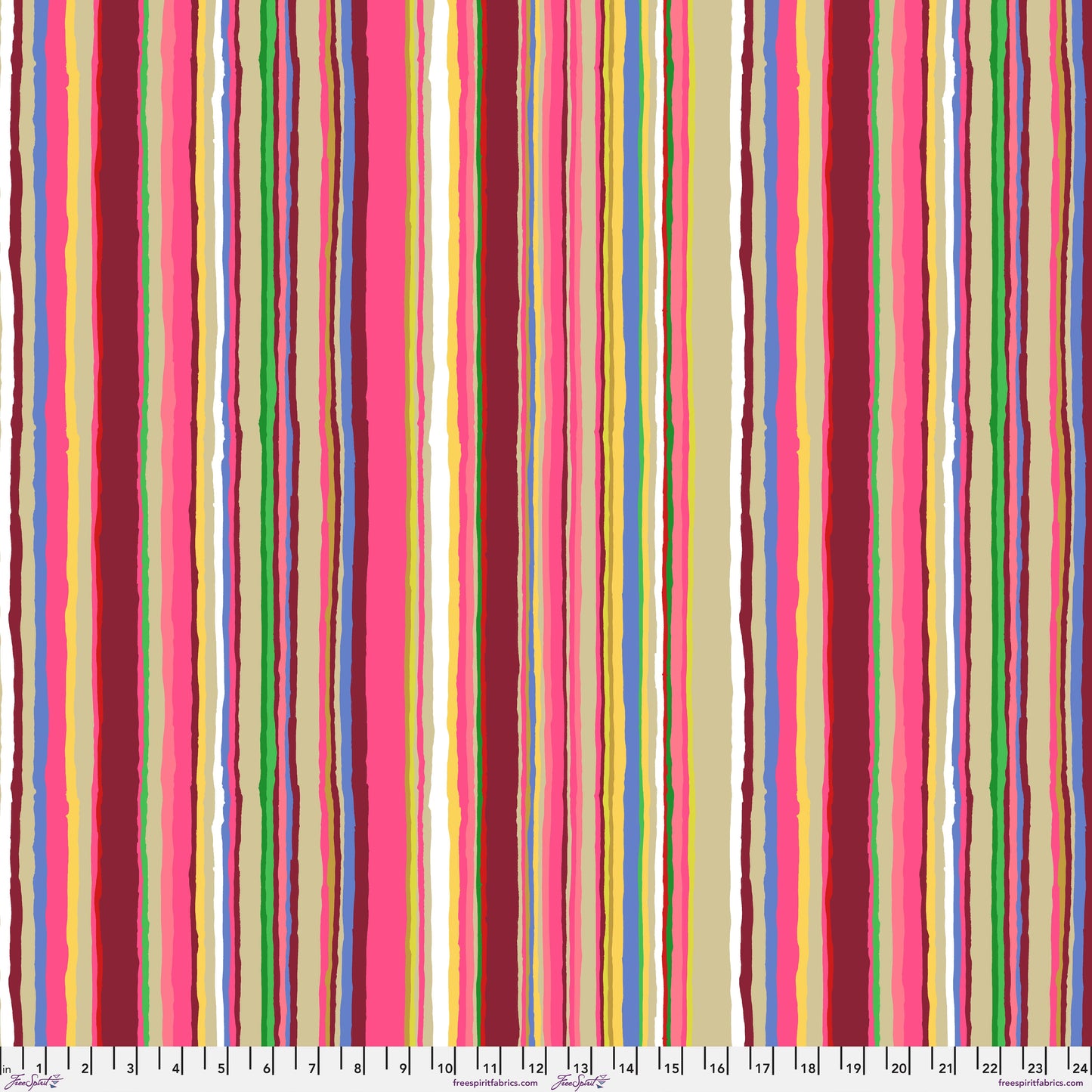 Echo Stripe in Magenta quilting fabric, part of the Kaffe Fassett Collective February 2026 fabric collection (SKU: PWGP209.MAGENTA)