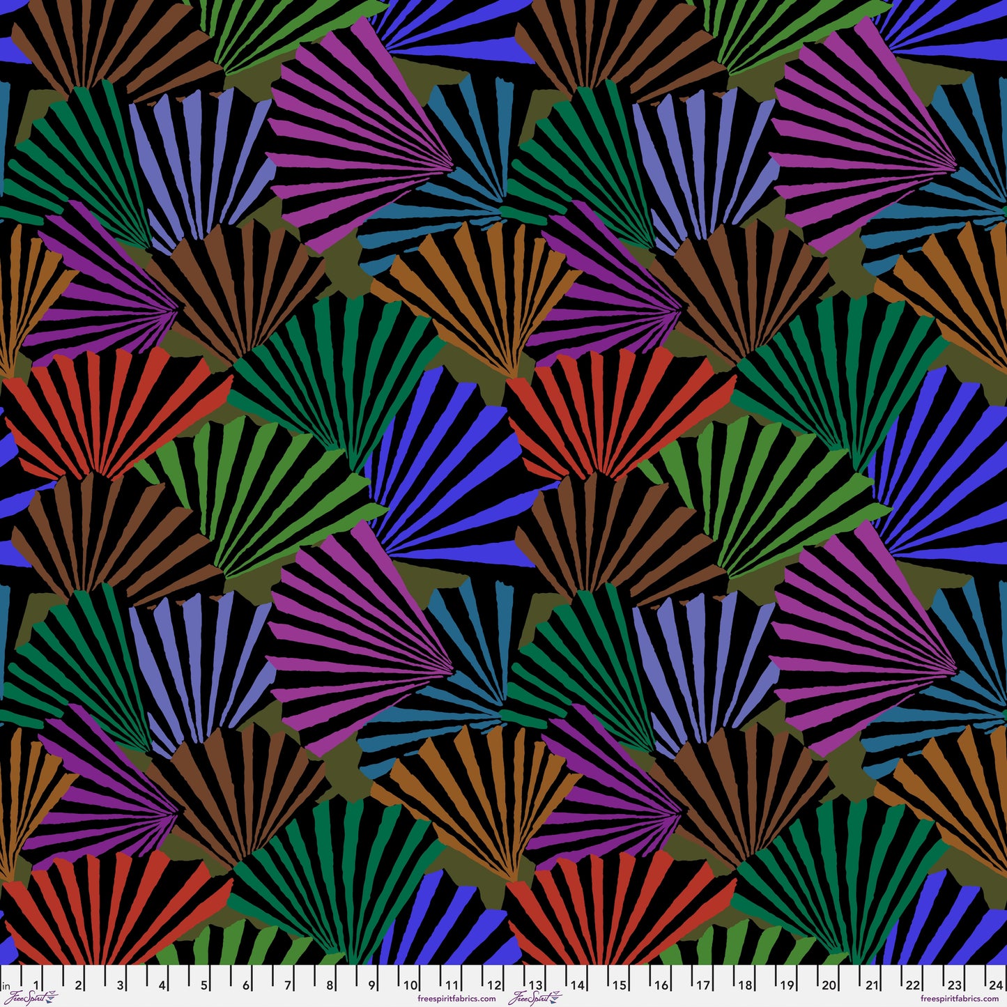 Fanfare in Dark quilting fabric, part of the Kaffe Fassett Collective February 2026 fabric collection (SKU: PWGP211.DARK)