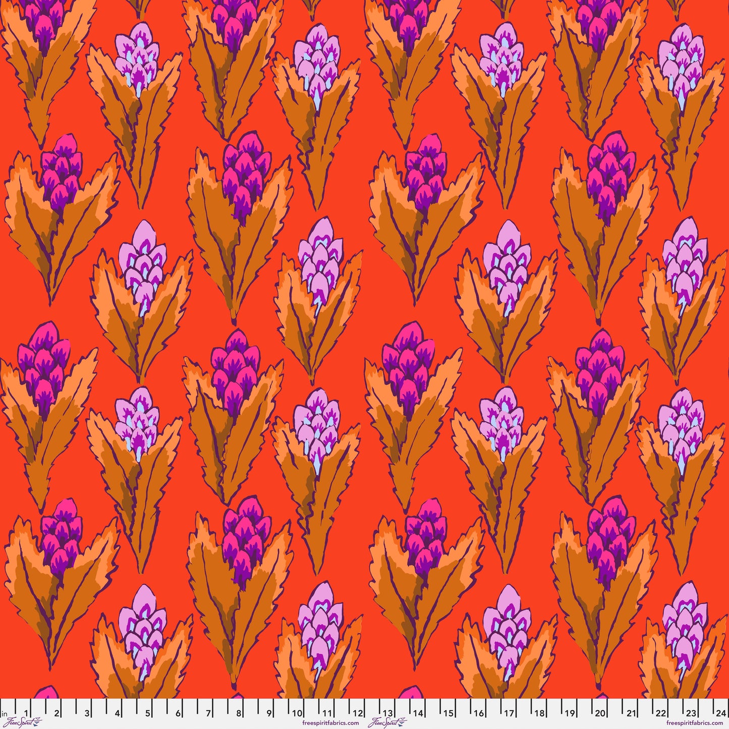 Hyacinth in Red quilting fabric, part of the Kaffe Fassett Collective February 2026 fabric collection (SKU: PWGP214.RED)
