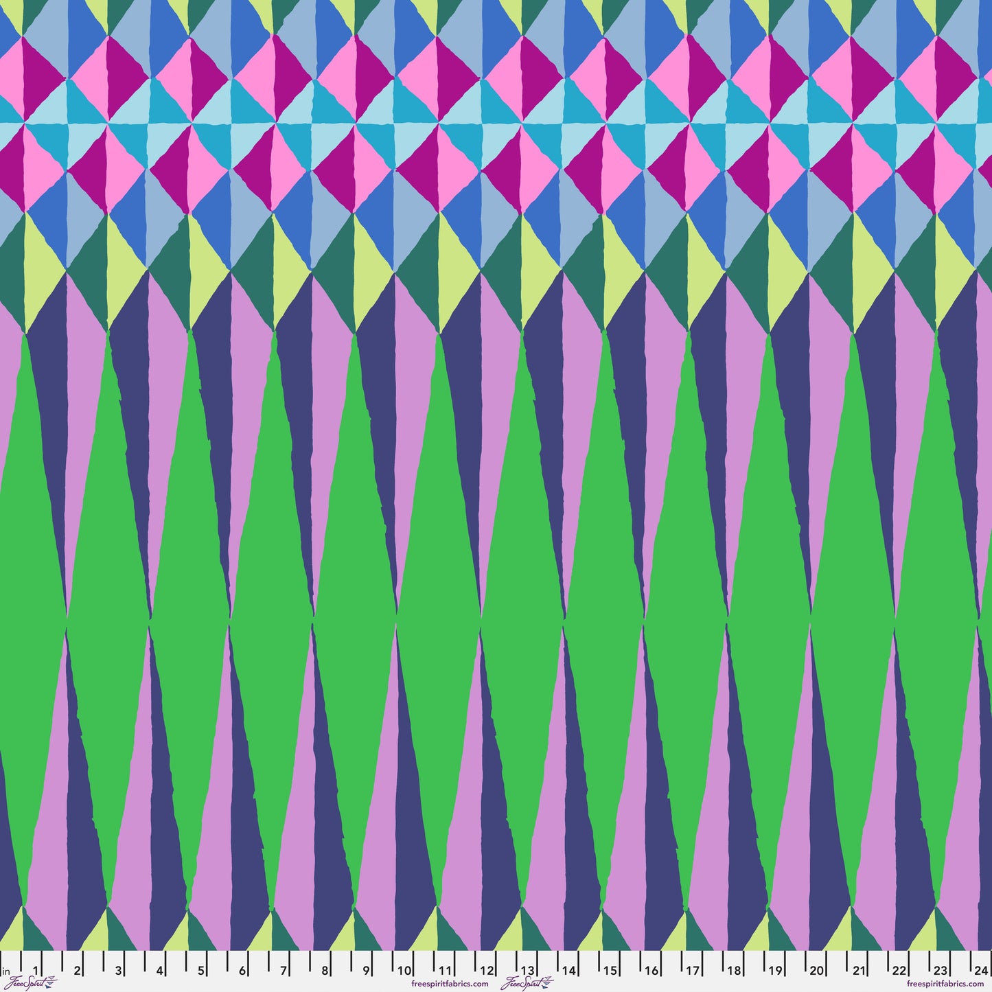 Spike in Cool quilting fabric, part of the Kaffe Fassett Collective February 2026 fabric collection (SKU: PWGP215.COOL)