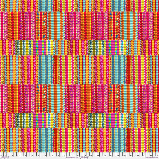 Zig Zag in Bright fabric, part of the Festival fabric collection by Odile Bailloeul (SKU: PWOB115.BRIGHT)