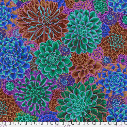 House Leeks in Drama quilting fabric, part of the Kaffe Fassett Collective fabric collection by Philip Jacobs (SKU: PWPJ113.DRAMA)