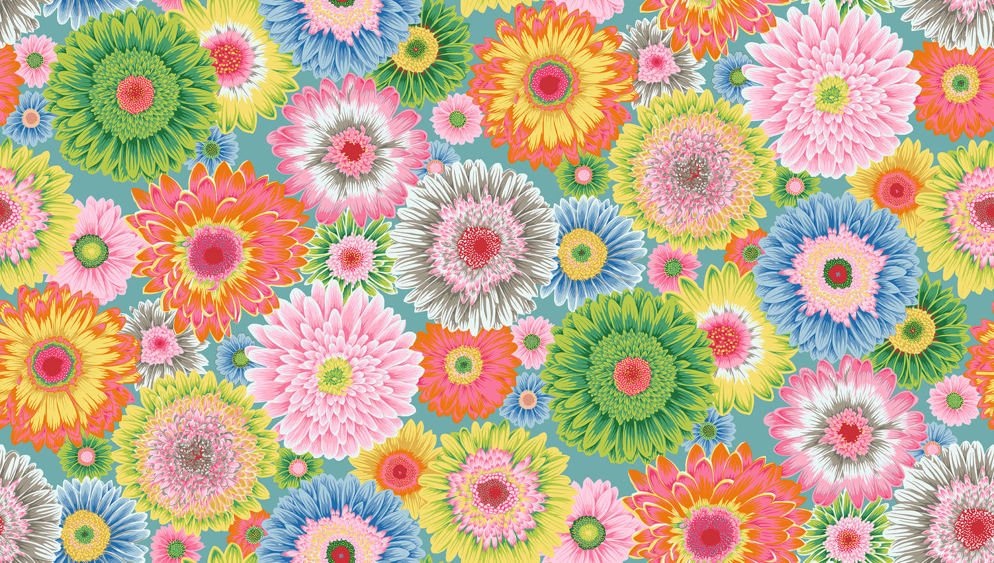 Gerbera Daisies in Pastel - Kaffe Fassett Collective - Half Yard