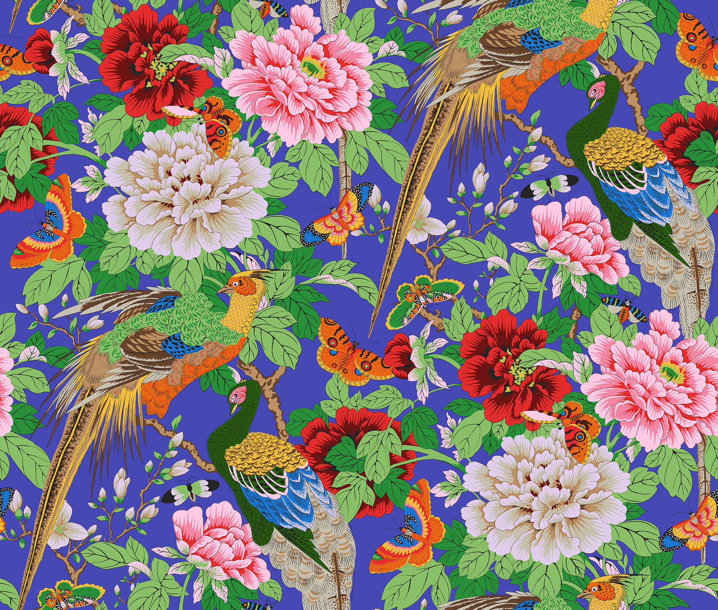 Birds and Bees in Purple - Kaffe Fassett Collective - Half Yard