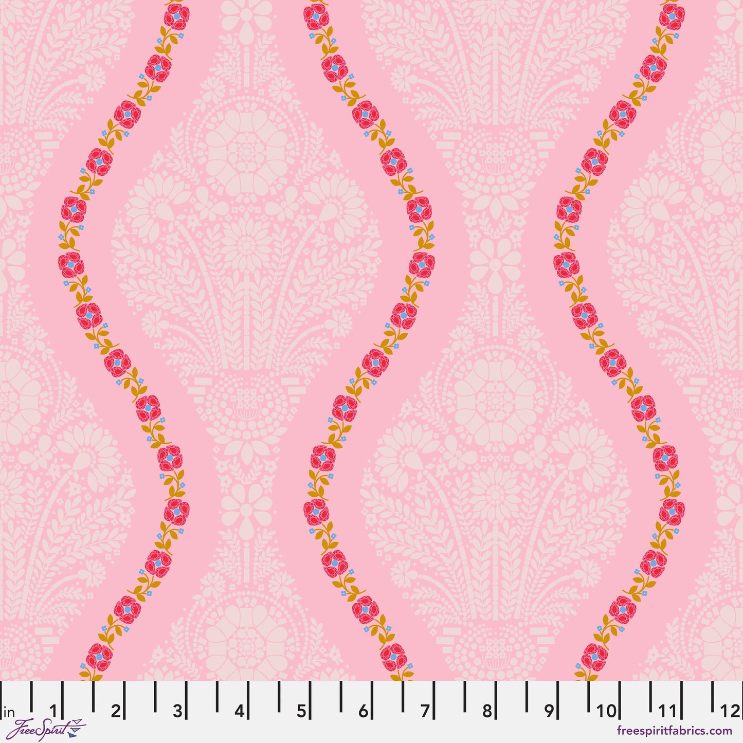 Bejeweled in Pink quilting fabric, part of the Market Days fabric collection by Stacy Peterson (SKU: PWST043.PINK)