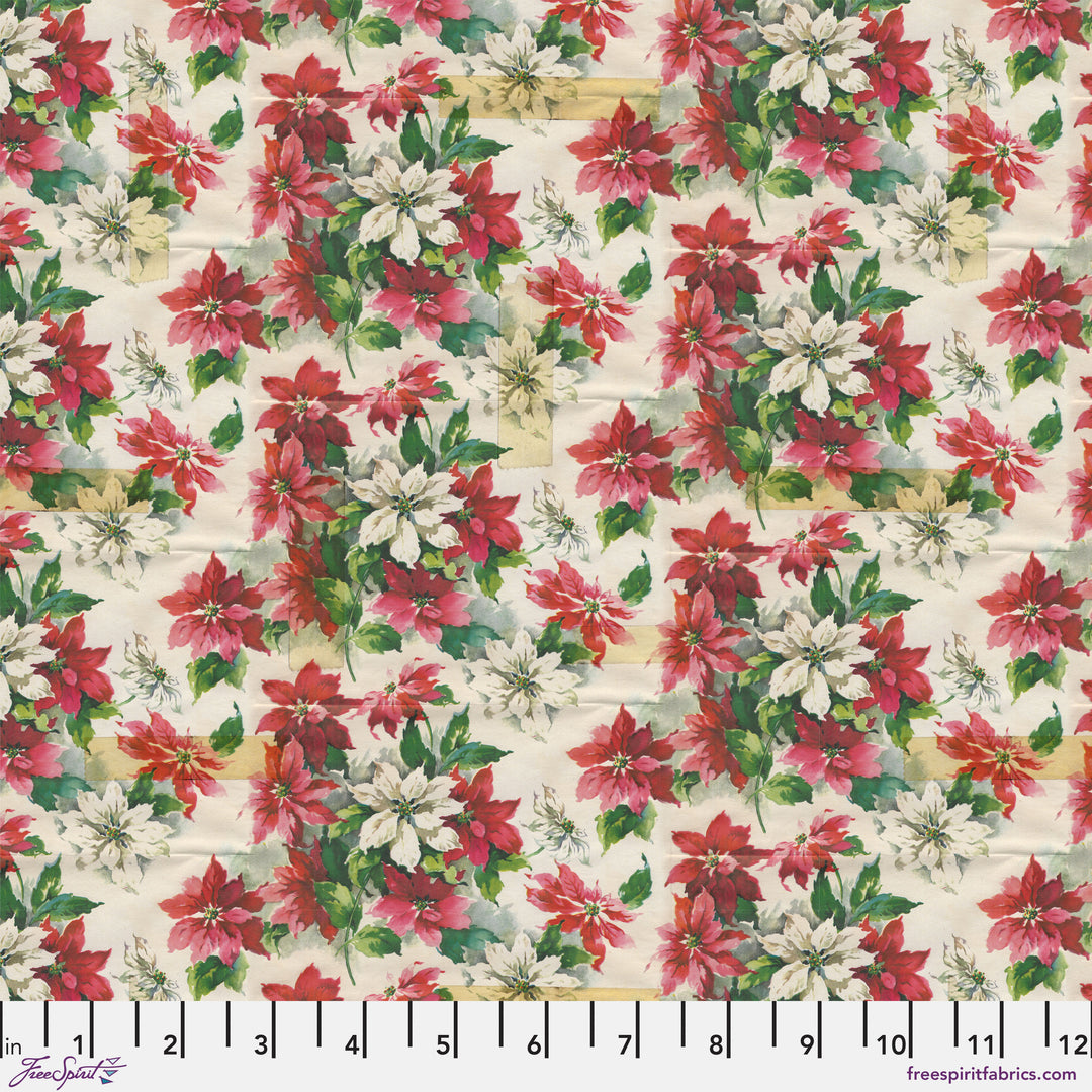 PREORDER - Holidays Past - Poinsettia Print in Multi - Tim Holtz - PWTH201.MULTI - Half Yard