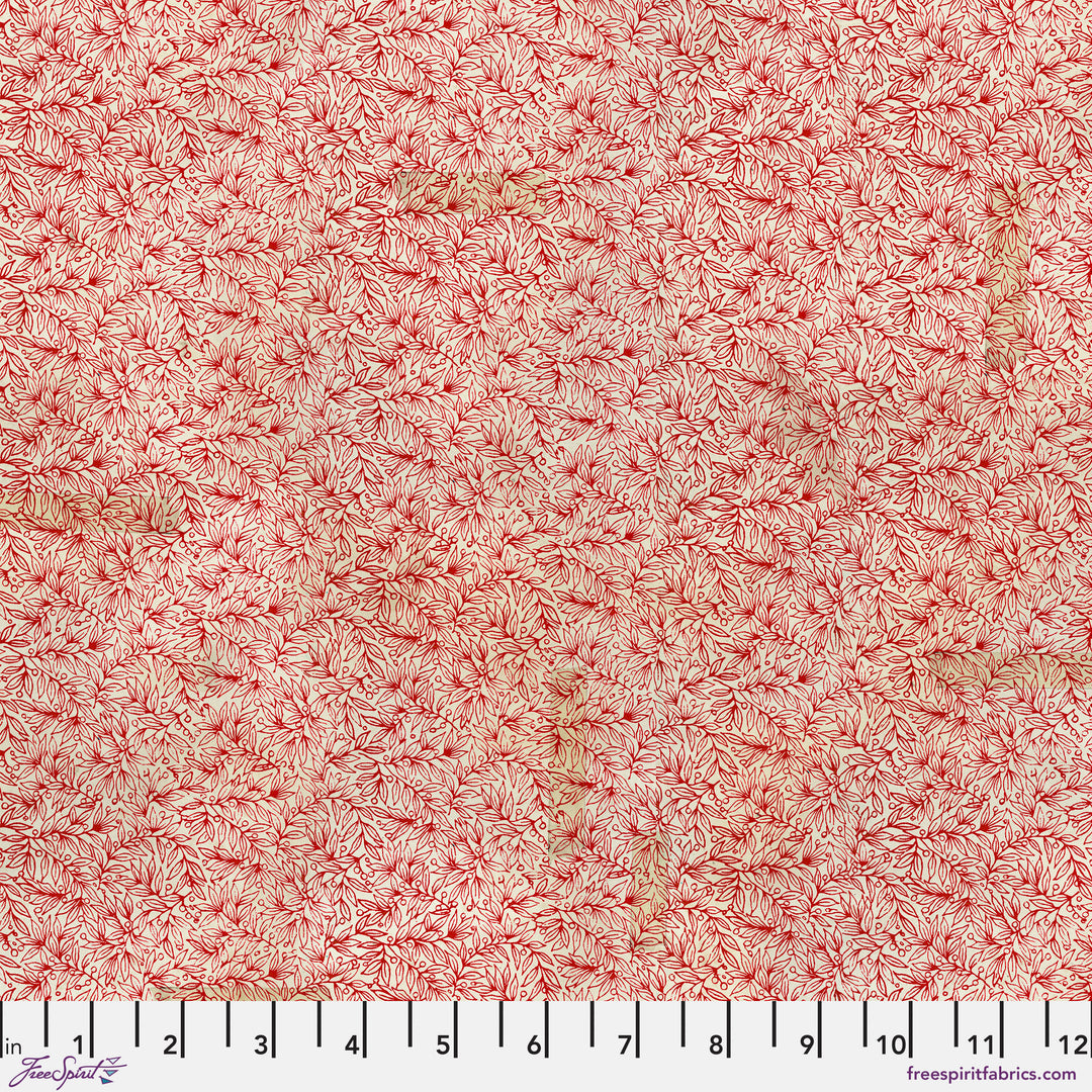 PREORDER - Holidays Past - Berry Branch in Red - Tim Holtz - PWTH202.RED - Half Yard