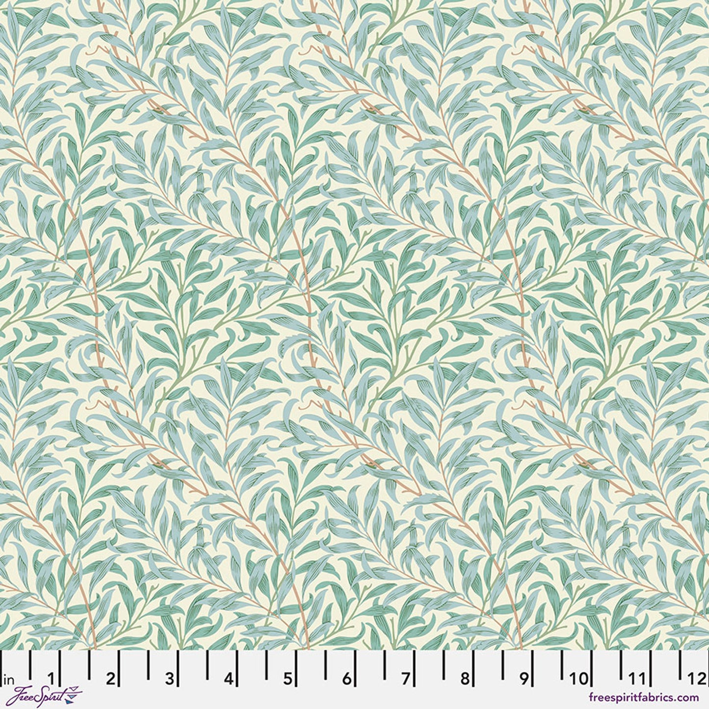 Willow Boughs in Cream quilting fabric, part of The Original Morris & Co. Collection (SKU: PWWM030.CREAM)