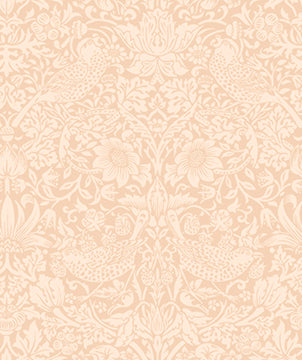 Tonal Strawberry Thief in Sweetbriar quilting fabric, part of the Trellis Palette fabric collection by The Original Morris & Co (SKU: PWWM153.SWEETBRIAR)