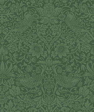 Tonal Strawberry Thief in Tump quilting fabric, part of the Trellis Palette fabric collection by The Original Morris & Co (SKU: PWWM153.TUMP)