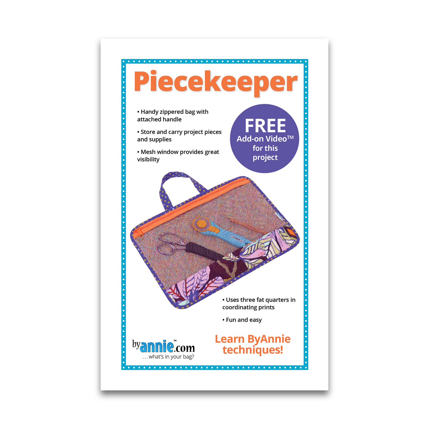 Piecekeeper - By Annie - Printed Bag Pattern - PBA281