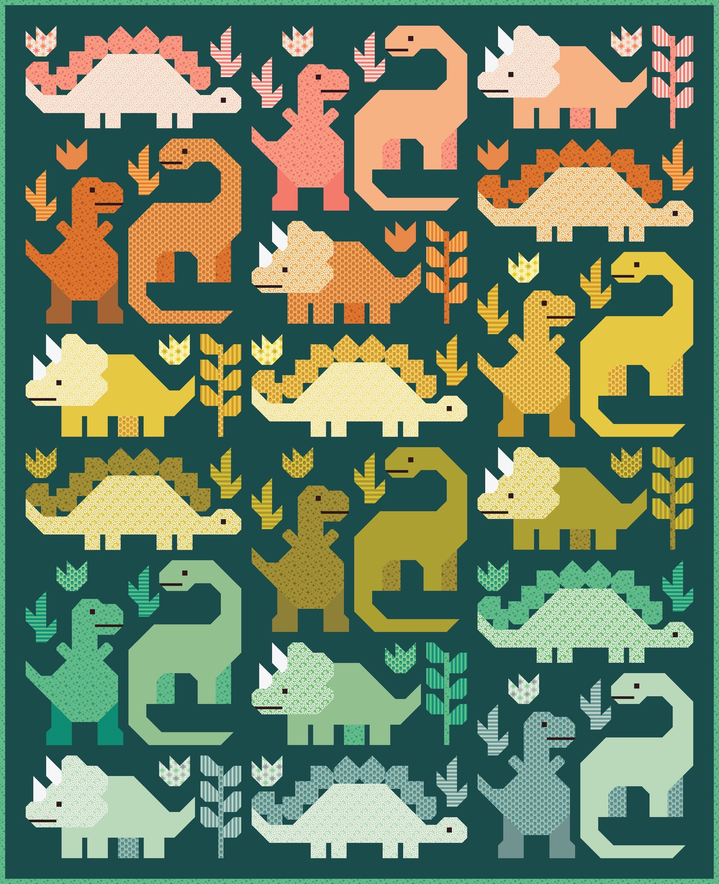 Dinosaurs Fabric-Only Quilt Kit (Preorder)