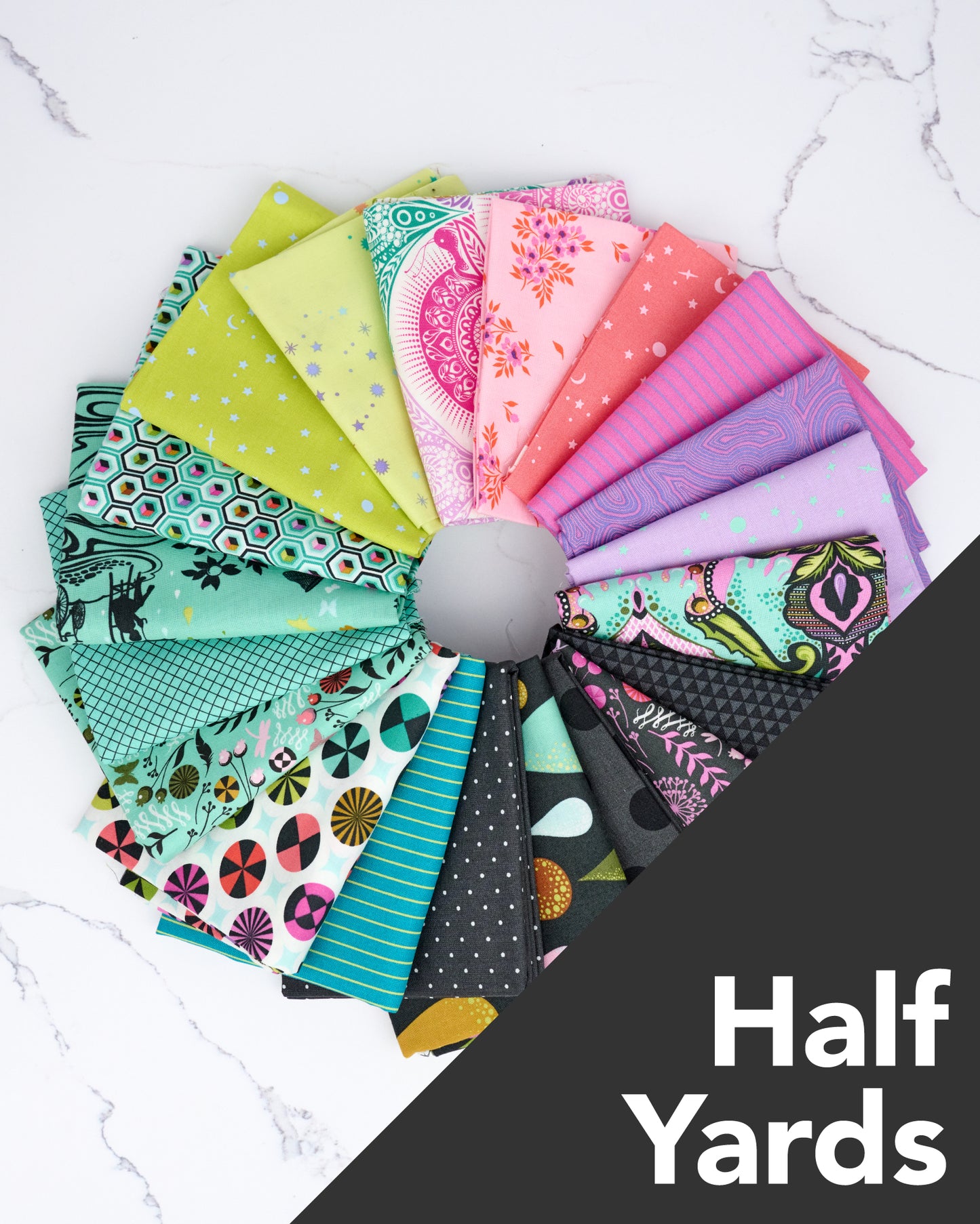 Prince Charming Déjà Vu + Coordinates Half Yard Bundle by Tula Pink - 20 pieces (Preorder)