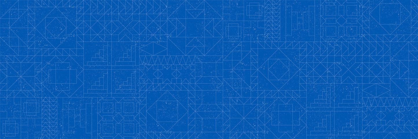 Tchotchkes - Block Party in Cobalt 108" - Giucy Giuce - QBGG003.COBALT - Half Yard (Preorder)
