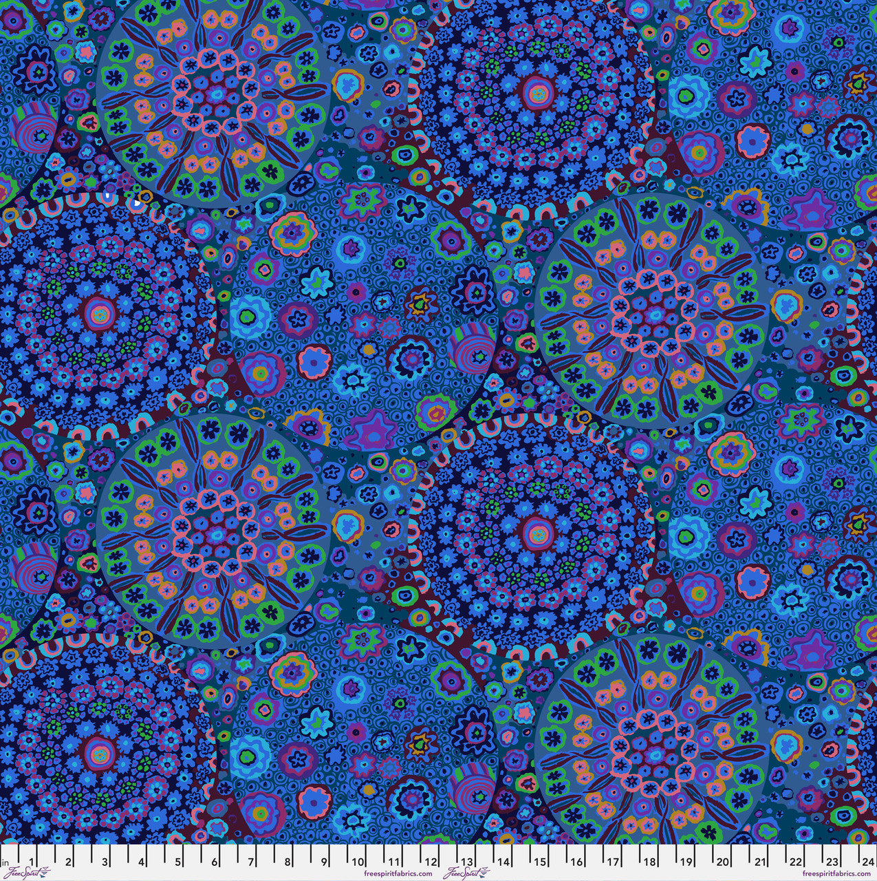 Millefiore in Blue - 108" Wideback - Kaffe Fassett Collective - 3 Yard Cut