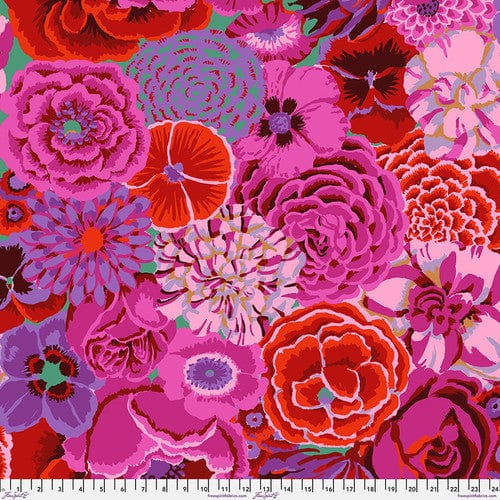 Bekah in Magenta wideback quilting fabric, part of the Kaffe Fassett Collective fabric collection by Kaffe Fassett (SKU: QBGP012.MAGENTA)