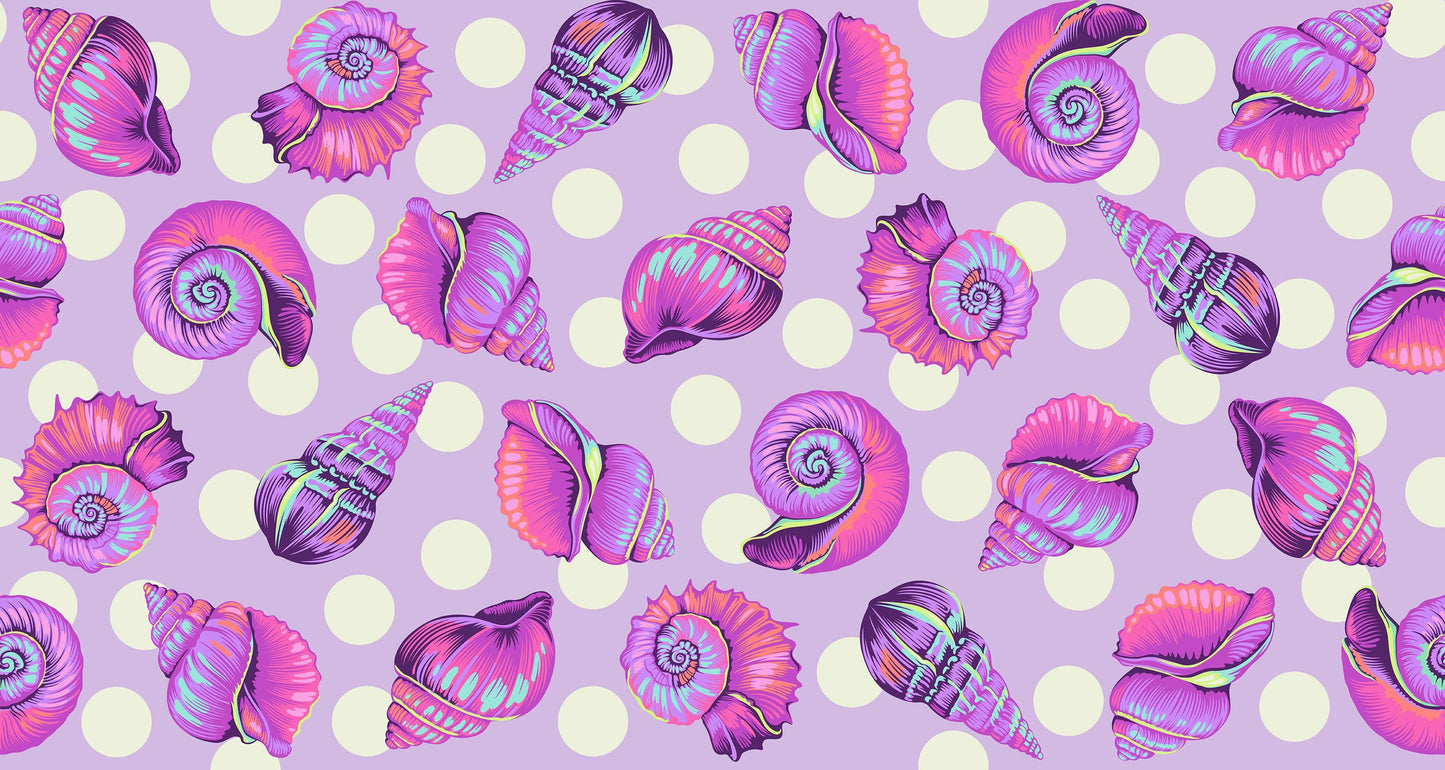 Big Shelly in Ultraviolet - 108" Wideback Fabric - Floral Reef by Tula Pink
