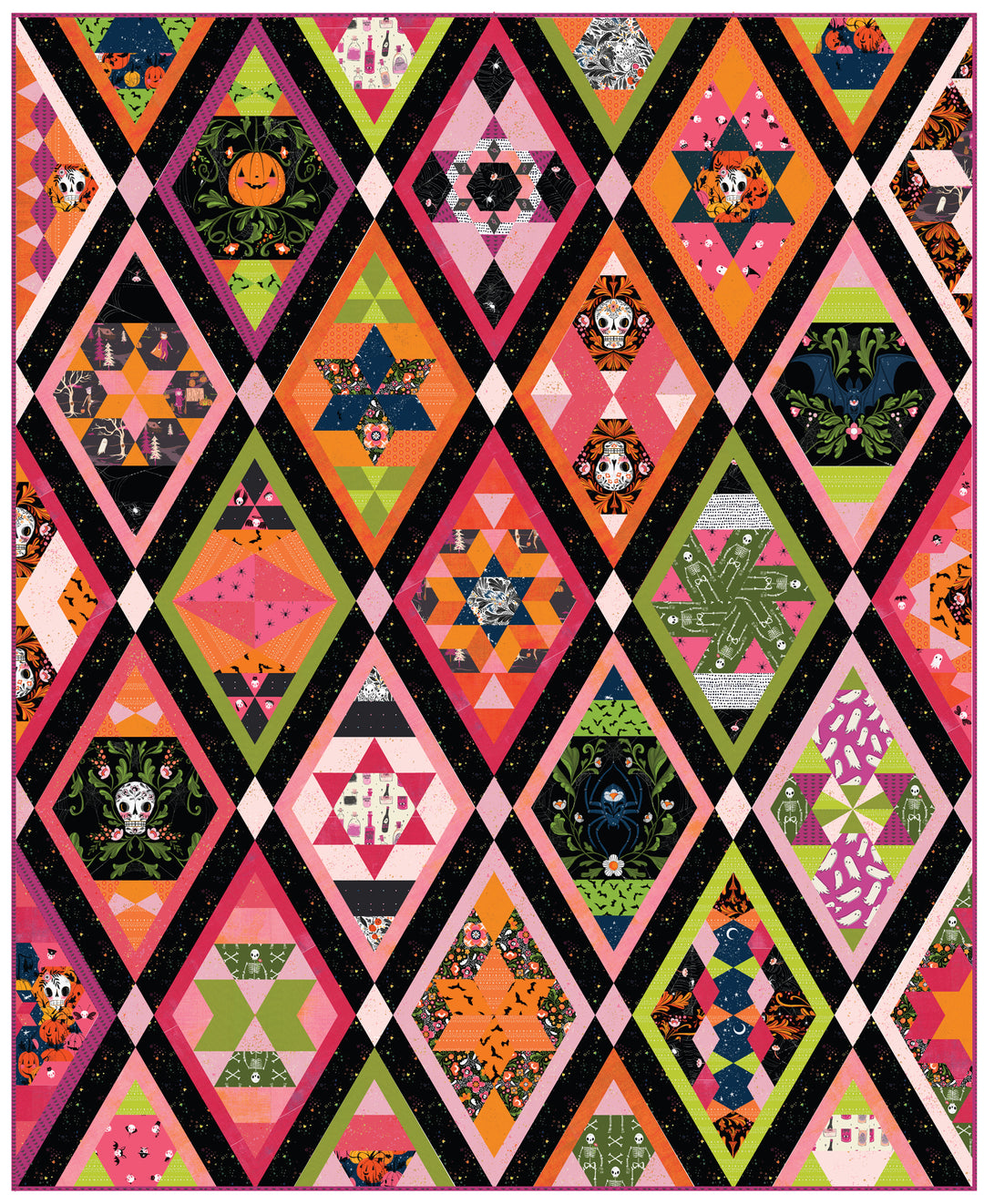PREORDER - Queen of Diamonds - Queen of 'Ween - Quilt Kit - Fabric Only - QODWEEN-KIT