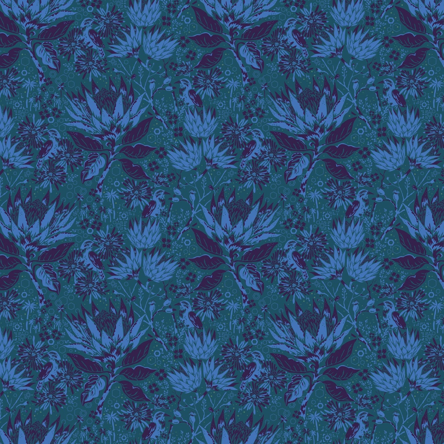 Wandering Eye - Rayon - Gathering in Cool - Kathy Doughty - R91065-45 - Half Yard